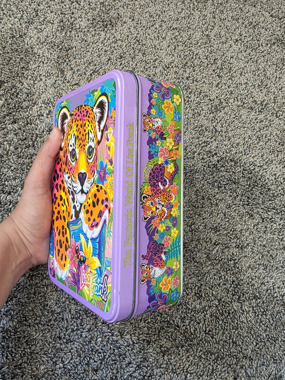 Lisa Frank Vintage Hunter Leopard Tin - Picture 2 of 3